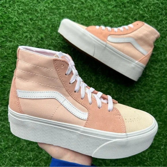 Vans Sk8 Hi Tapered Color Block Peach - Picture 5 of 10